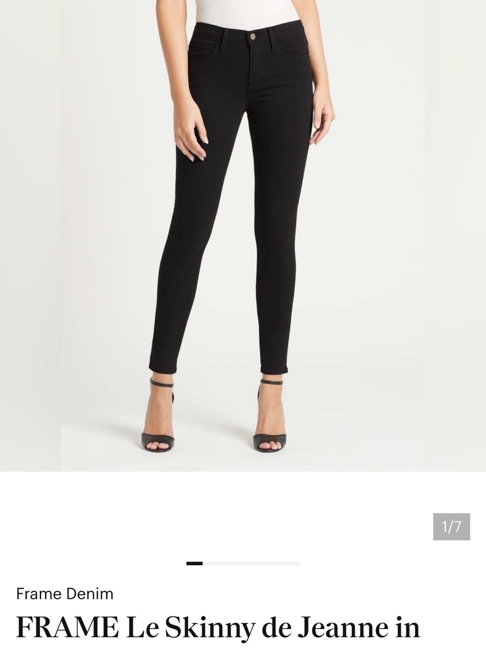 FRAME Le Skinny de Jeanne Black Skinny Jeans